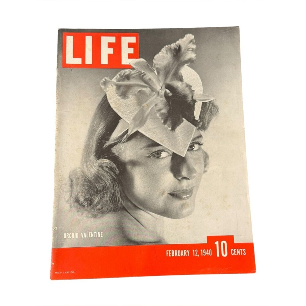 Life Magazine February 12, 1940 Orchid Valentine Vintage Collectible Magazine.